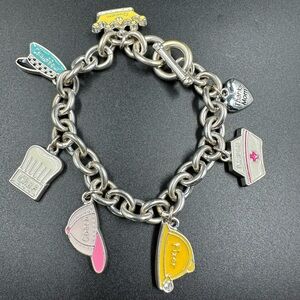 Vintage Hallmark Enamel Mother’s Hats Charm Bracelet Mothers Day